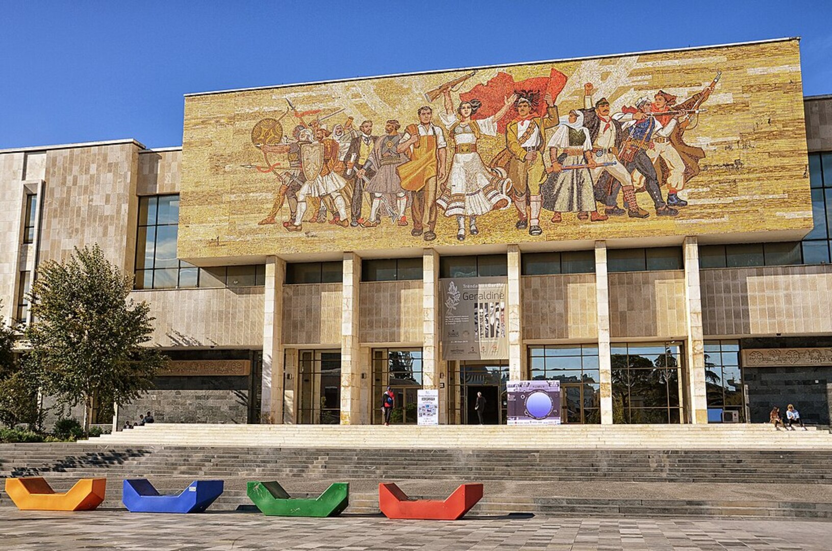 National Museum of Albania with mosaic facade